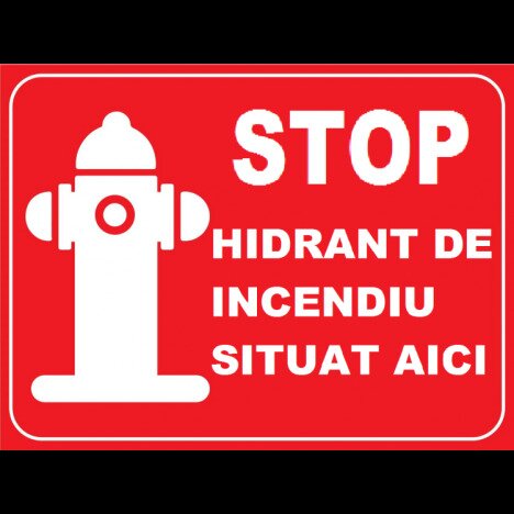 Placuta stop hidrant de incendiu situat aici