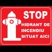 Placuta stop hidrant de incendiu situat aici